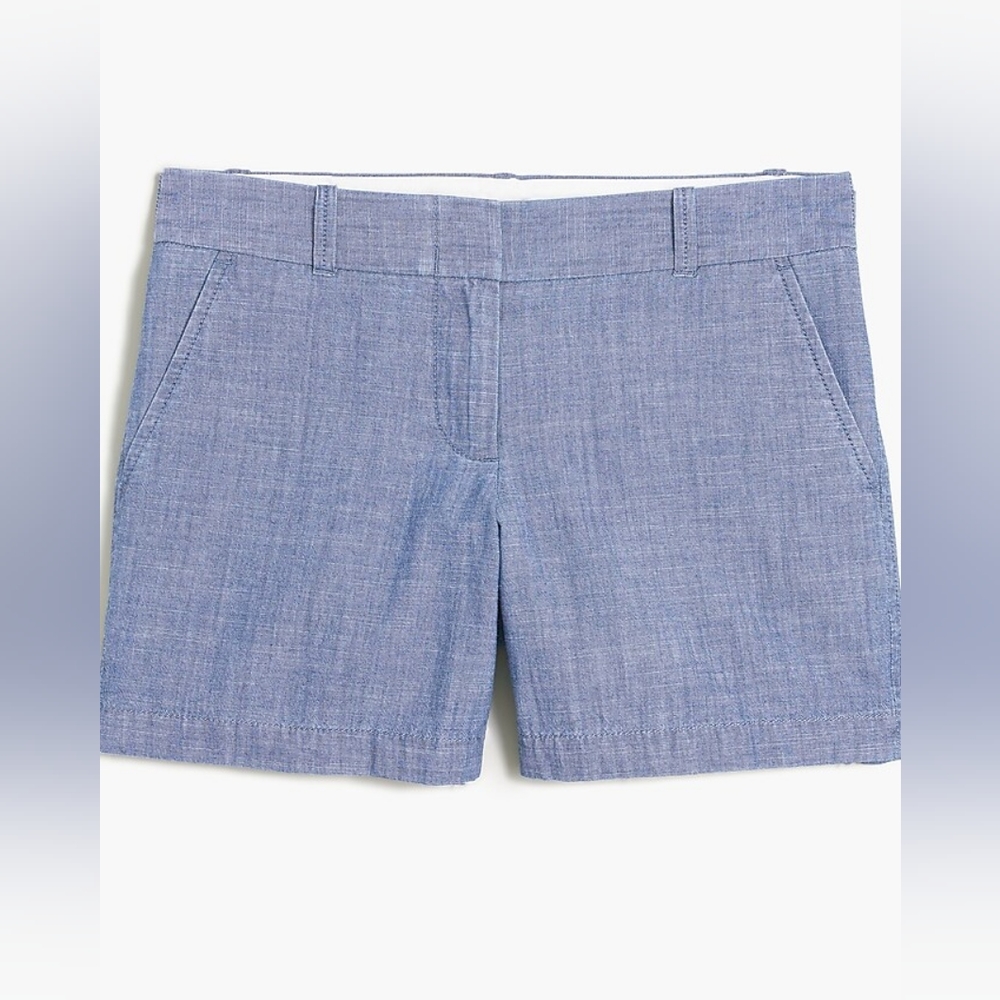 J.Crew 5 inch chambray vacation shorts, new without tags